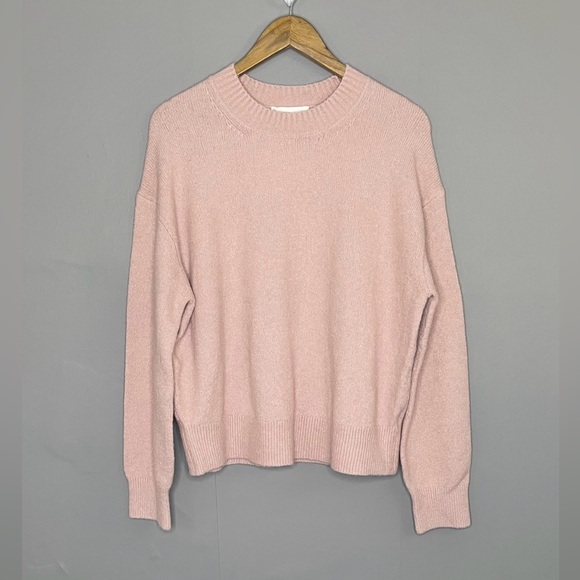 Everlane The Coccoon Crew Sweater In Plush Cotton Wool Alpaca Pink NWT - Picture 2 of 14
